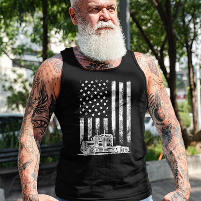 Best Truck Driver Life Shirt, Funny Trucker UnisexT-Shirt/Hoodie/Sweatshirt HLT00 - Truck Driver American Flag Trucker Vintage Men Women Gift T-Shirt Small