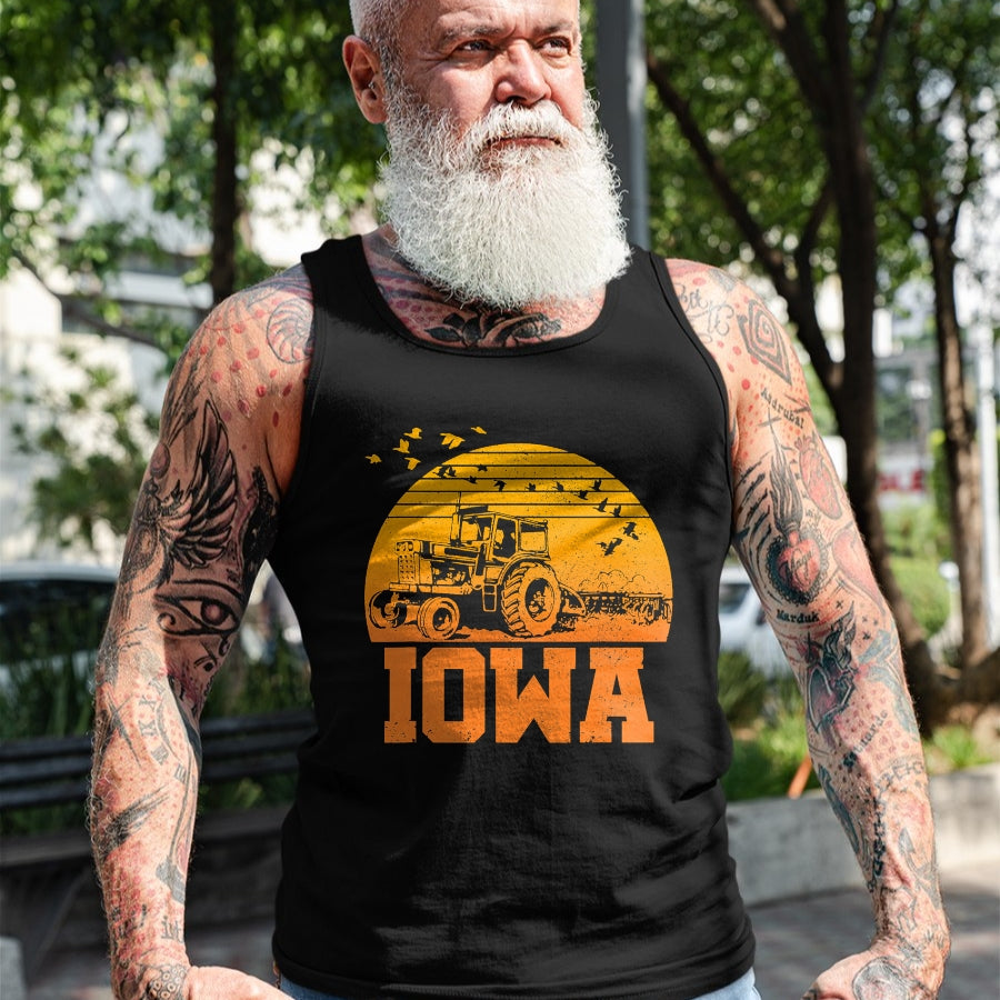 Best Farmer Life Shirt, Funny Farmer UnisexT-Shirt/Hoodie/Sweatshirt HLT00 - Iowa T-Shirt - Vintage Retro Tractor Farmer Shirt Gift T-Shirt