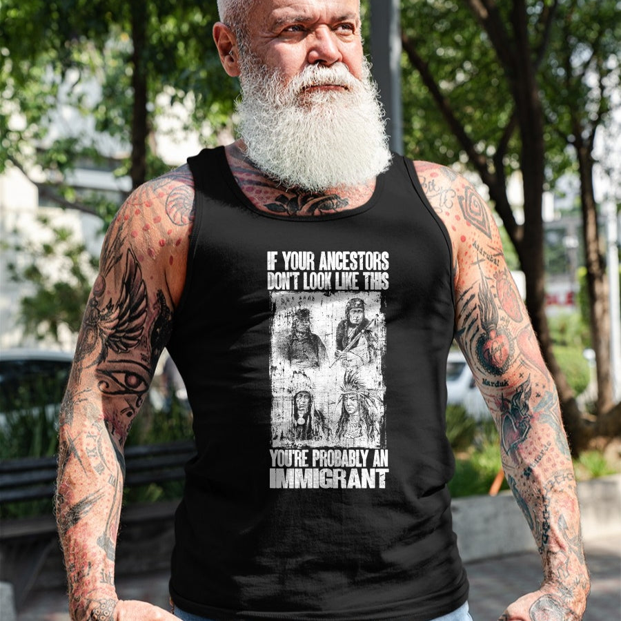 Native American T-Shirts, Vintage Native American Unisex T-Shirt/Hoodie/Sweatshirt HLT00 - Native American You Are Probably An Immigrant Indian