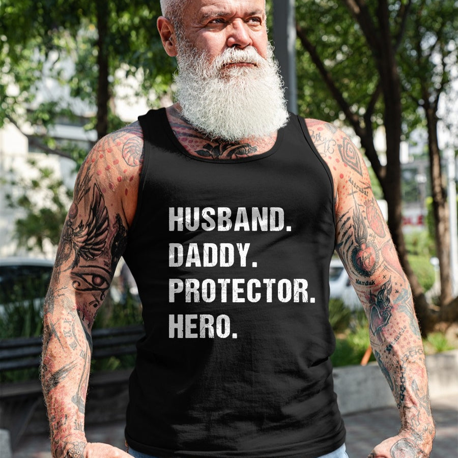 Best Wife Shirt, Wife and Husband Unisex T-Shirt/Hoodie/Sweatshirt HLT00 - Husband Daddy Protector Hero Fathers Day Gift For Dad Wife T-Shirt
