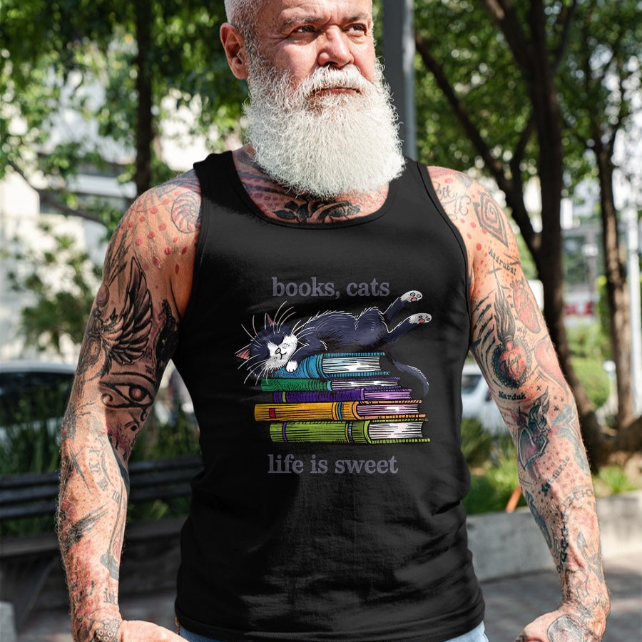 Cat Love Shirt, Funny Cat Lover Gift UnisexT-Shirt/Hoodie/Sweatshirt HLT00 - Funny Cats Books Lover Men Women T-Shirt