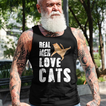 Cat Love Shirt, Funny Cat Lover Gift UnisexT-Shirt/Hoodie/Sweatshirt HLT00 - Real Men Love Cats T Shirt Funny Cat Love Cute T-Shirt, Men, Black, 3X-Large