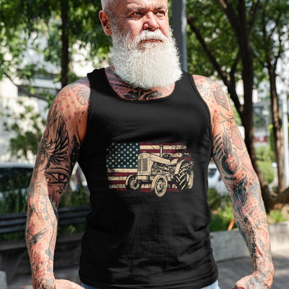 Best Farmer Life Shirt, Funny Farmer UnisexT-Shirt/Hoodie/Sweatshirt HLT00 - Farm Tractor Proud Farmer Patriotic American Flag Tractor T-Shirt