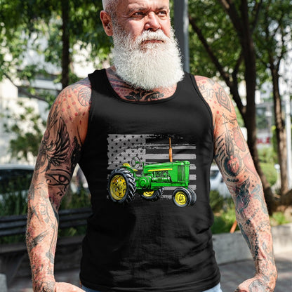 Best Farmer Life Shirt, Funny Farmer UnisexT-Shirt/Hoodie/Sweatshirt HLT00 - Patriotic Farm Tractor America US Flag American Farmer T-Shirt
