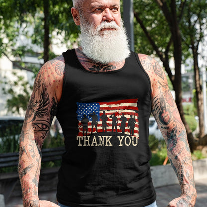 Proud Veteran Shirt, Funny Veteran UnisexT-Shirt/Hoodie/Sweatshirt HLT00 - American Flag Thank You Veterans Proud Veteran T-Shirt