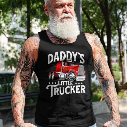 Best Truck Driver Life Shirt, Funny Trucker UnisexT-Shirt/Hoodie/Sweatshirt HLT00 - Daddy's Little Trucker - Semi Truck Driver Trucking T-Shirt