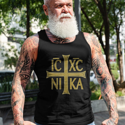 Christian Tee, Christian Faith Unisex T-Shirt/Hoodie/Sweatshirt HLT00 - ICXC NIKA Christogram Cross Orthodox Christian Discreet T-Shirt