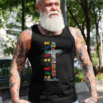 Native American T-Shirts, Vintage Native American Unisex T-Shirt/Hoodie/Sweatshirt HLT00 - Ketchikan Alaska Totem Pole Native Art Souvenir Keepsake