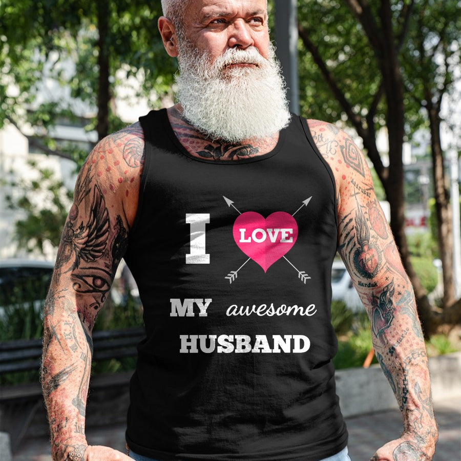 Best Wife Shirt, Wife and Husband Unisex T-Shirt/Hoodie/Sweatshirt HLT00 - I Love My Awesome Husband Shirt Heart & Arrow Cool Wife Tee T-Shirt