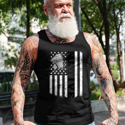 Native American T-Shirts, Vintage Native American Unisex T-Shirt/Hoodie/Sweatshirt HLT00 - Native American Flag for Native Americans Orange Day