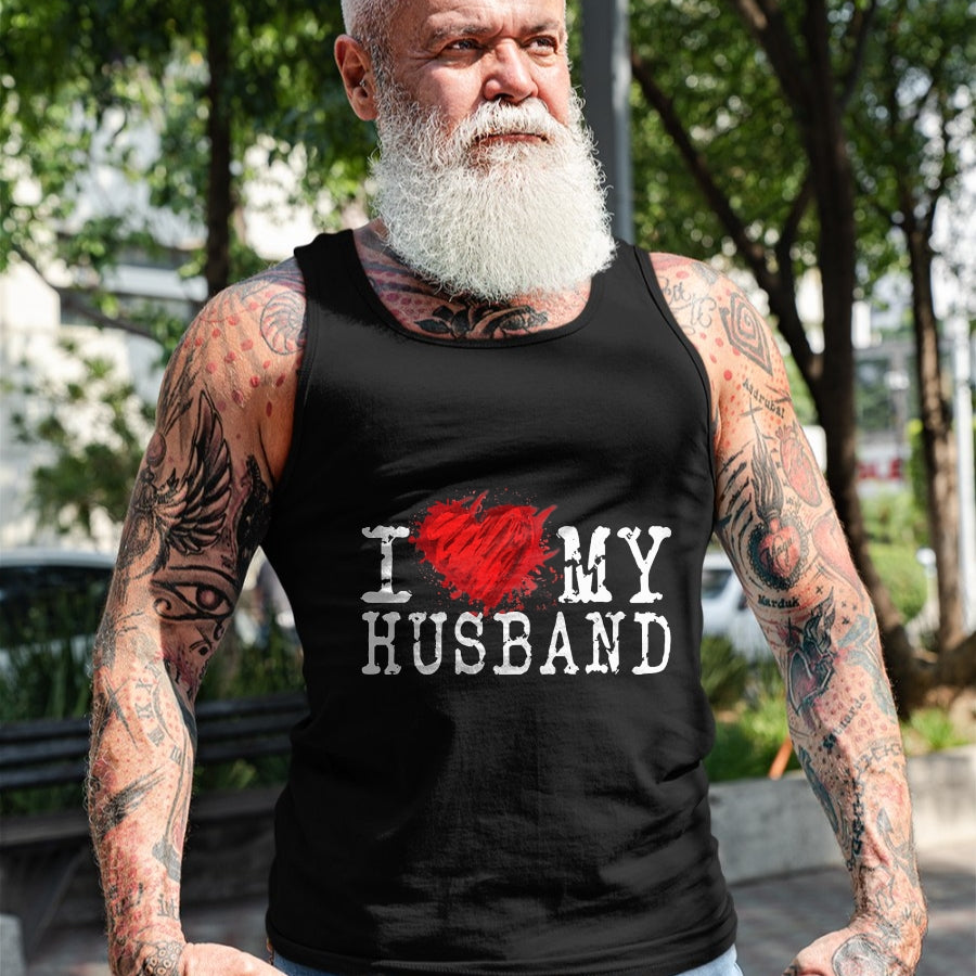 Best Wife Shirt, Wife and Husband Unisex T-Shirt/Hoodie/Sweatshirt HLT00 - I Love My Husband, Awesome Vintage Style Husband Love T-Shirt