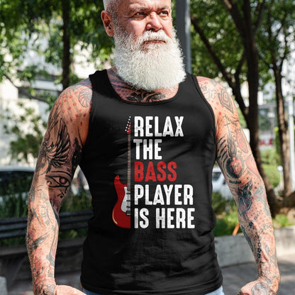 Guitar Lover Shirt, Funny Guitar UnisexT-Shirt/Hoodie/Sweatshirt HLT00 - Relax The Bass Player is Here Bass Guitar Musician Funny T-Shirt