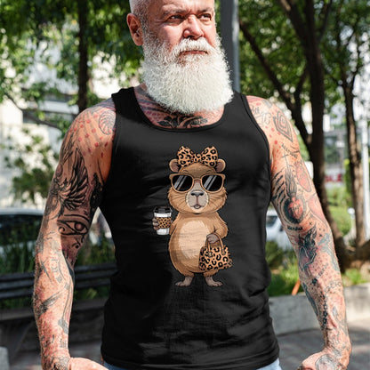 Cute Capybara Shirt, Funny Capybara Unisex T-Shirt/Hoodie/Sweatshirt HLT00 - Fashion Funny Leopard Capybara Coffee Cute Women Girls T-Shirt