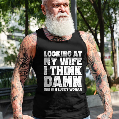 Best Wife Shirt, Wife and Husband Unisex T-Shirt/Hoodie/Sweatshirt HLT00 - Funny Dad Joke Quote for Husband Father from Wife T-Shirt