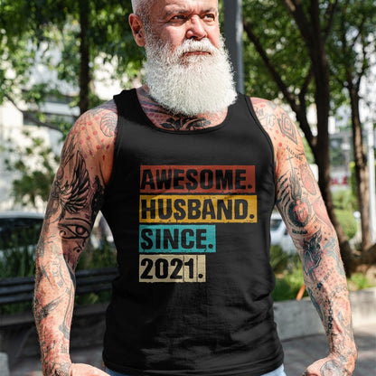 Best Wife Shirt, Wife and Husband Unisex T-Shirt/Hoodie/Sweatshirt HLT00 - 3rd Year Wedding Anniversary Epic Awesome Husband Since 2021 T-Shirt (2)
