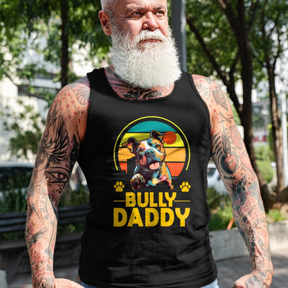 Gift for Dad Shirt, Funny Dad Unisex T-Shirt/Hoodie/Sweatshirt HLT00 – American Bully Daddy Proud Canine Dog Father T-Shirt
