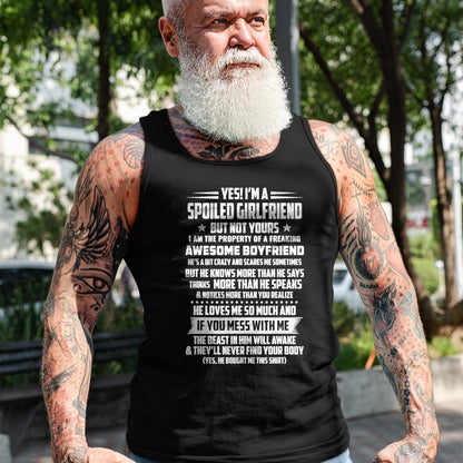 Best Wife Shirt, Wife and Husband Unisex T-Shirt/Hoodie/Sweatshirt HLT00 - yes! i'm a spoiled girlfriend but not yours T-Shirt