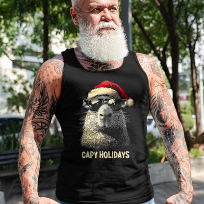 Cute Capybara Shirt, Funny Capybara Unisex T-Shirt/Hoodie/Sweatshirt HLT00 - Funny Christmas Capy Holidays Kids Teens Boys Xmas Capybara T-Shirt