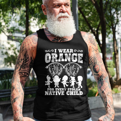 Native American T-Shirts, Vintage Native American Unisex T-Shirt/Hoodie/Sweatshirt HLT00 - Indian Pride Native American Orange For Native Child