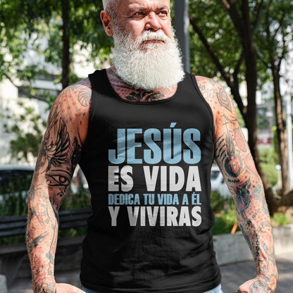 Christian Tee, Christian Faith Unisex T-Shirt/Hoodie/Sweatshirt HLT00 - Jesus Es Vida, Spanish T-Shirt, Spanish Christian Shirt T-Shirt