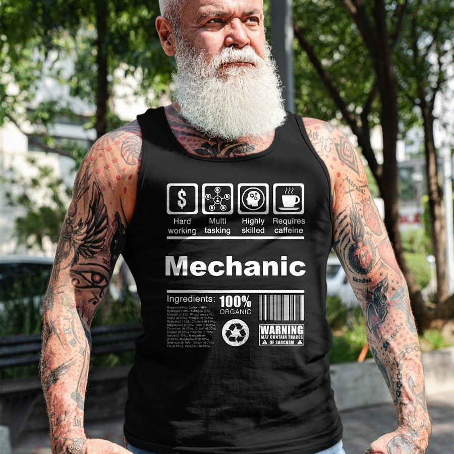 Best Mechanic Life Shirt, Funny Mechanic UnisexT-Shirt/Hoodie/Sweatshirt HLT00 - Mechanic Funny Nutritional Facts - For Mechanics T-Shirt