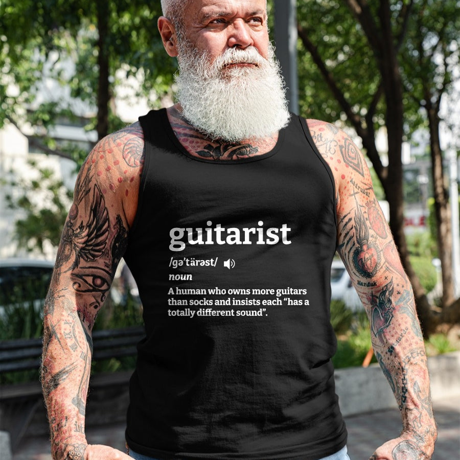 Guitar Lover Shirt, Funny Guitar UnisexT-Shirt/Hoodie/Sweatshirt HLT00 - Guitarist Definition A Human Who Owns More Guitars T-Shirt