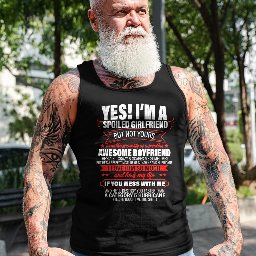 Best Wife Shirt, Wife and Husband Unisex T-Shirt/Hoodie/Sweatshirt HLT00 - Yes ! I'm A Spoiled girlfriend But Not Yours gift for him T-Shirt (1)