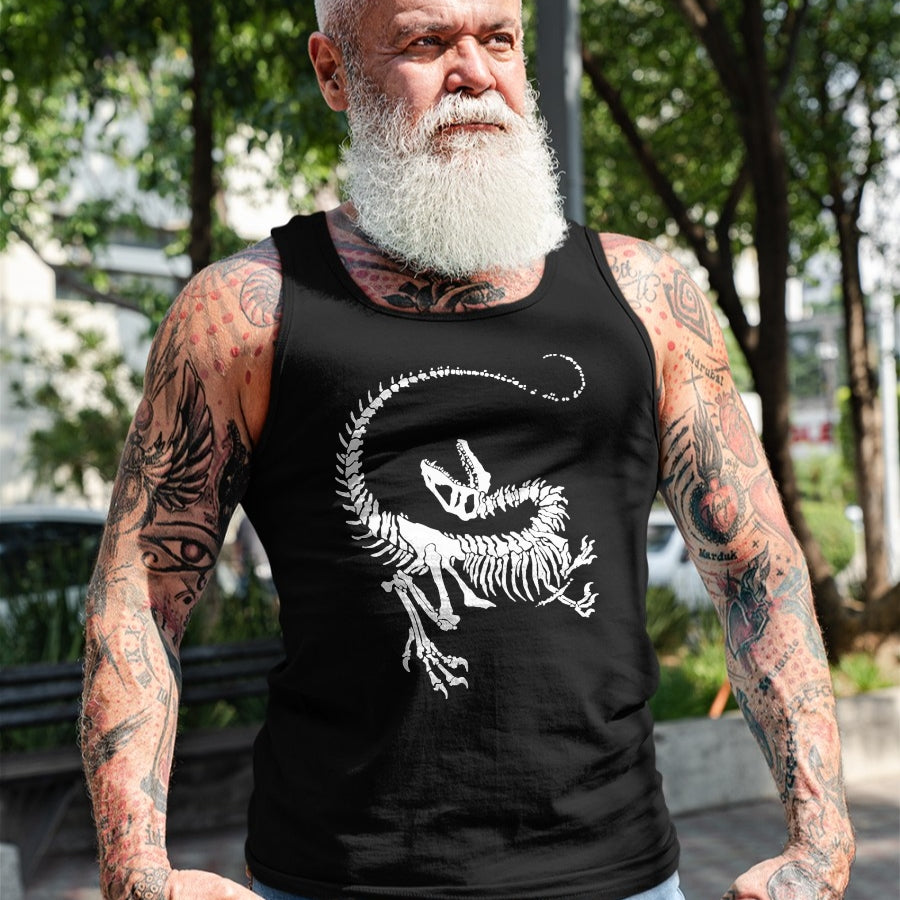 Best Dinosaur Lover Shirt, Funny Dinosaur UnisexT-Shirt/Hoodie/Sweatshirt HLT00 - Velociraptor Dinosaur Fossil Skeleton Paleontology T-Shirt, Men, Black, 3X-Large