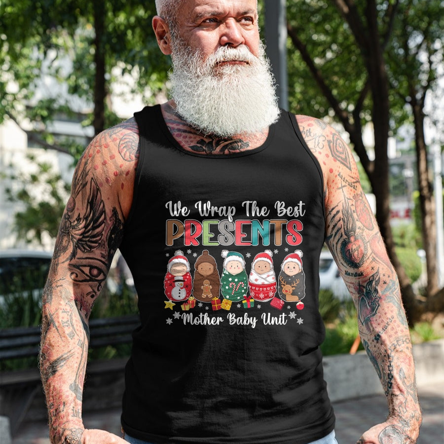 Funny Nurse Shirt, Nurse Unisex T-Shirt/Hoodie/Sweatshirt HLT00 - Mother Baby Nurse Christmas Mom Baby Nursing Groovy T-Shirt (2)