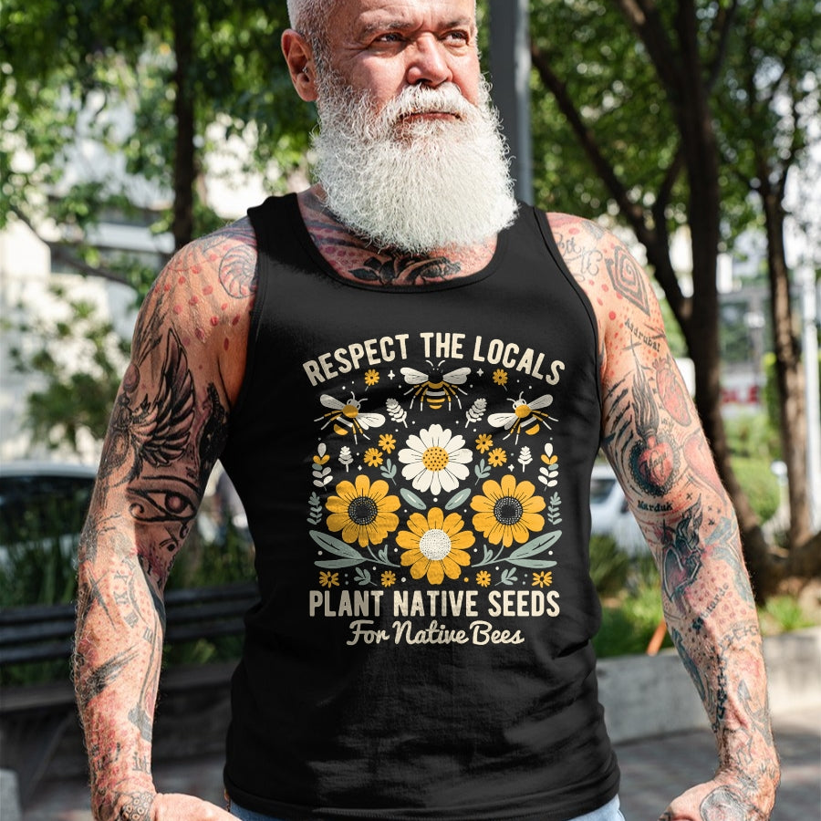 Native American T-Shirts, Vintage Native American Unisex T-Shirt/Hoodie/Sweatshirt HLT00 - Plant Native Seeds for Native Bees