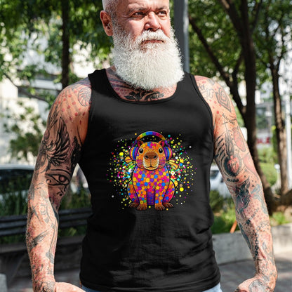 Cute Capybara Shirt, Funny Capybara UnisexT-Shirt/Hoodie/Sweatshirt HLT00 - Funny Capybara Dots Art Animal Lovers Students Boys Girls T-Shirt (1)