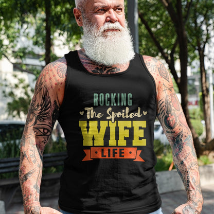 Best Wife Shirt, Wife and Husband Unisex T-Shirt/Hoodie/Sweatshirt HLT00 - Gift for wife T shirt, spoiled wife   Retro Spoiled Wife Funny Rocking The Spoiled Wife Life Sweatsh