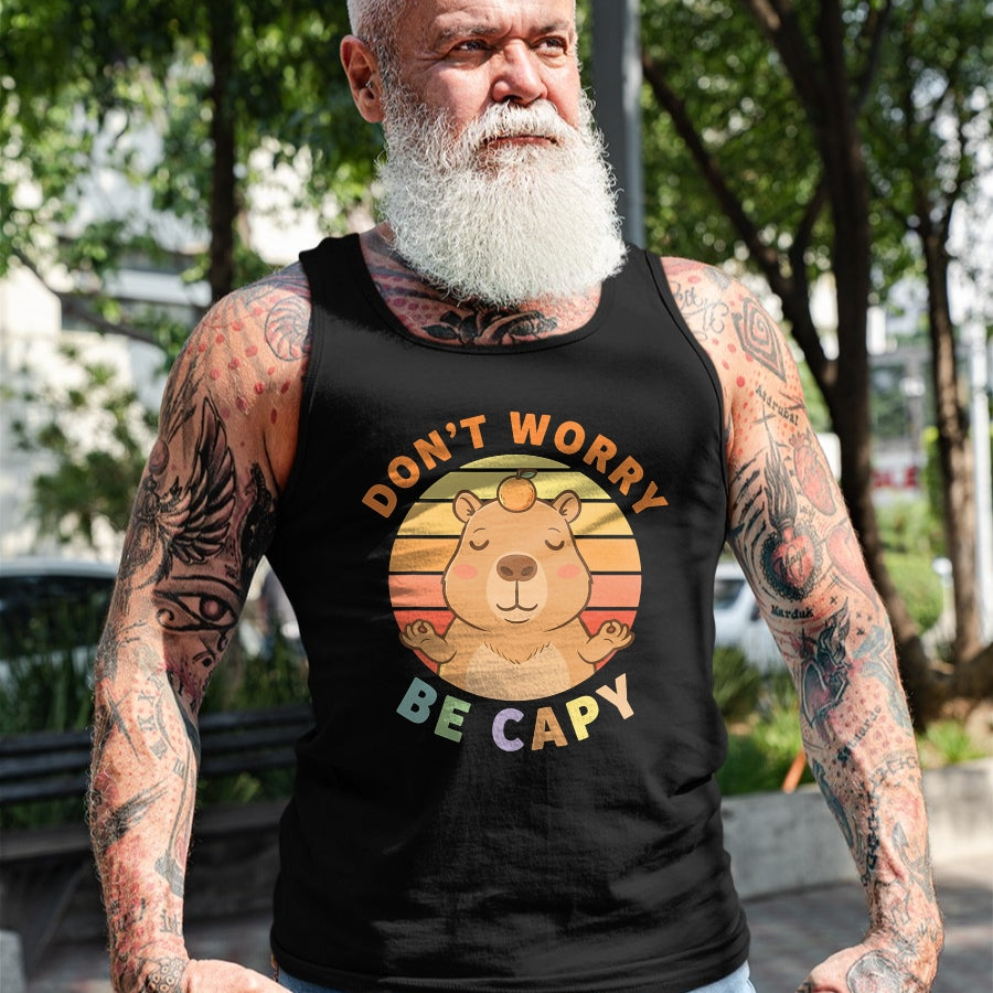 Cute Capybara Shirt, Funny Capybara Unisex T-Shirt/Hoodie/Sweatshirt HLT00 - Capybara Dont Worry Be Capy T-Shirt