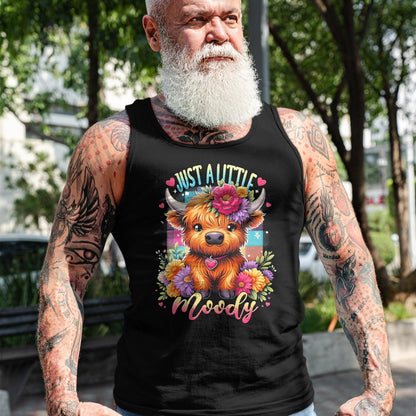 Best Farmer Life Shirt, Funny Farmer UnisexT-Shirt/Hoodie/Sweatshirt HLT00 - Highland Cow Just A-Little Moody Flower Funny Farm Farmer T-Shirt