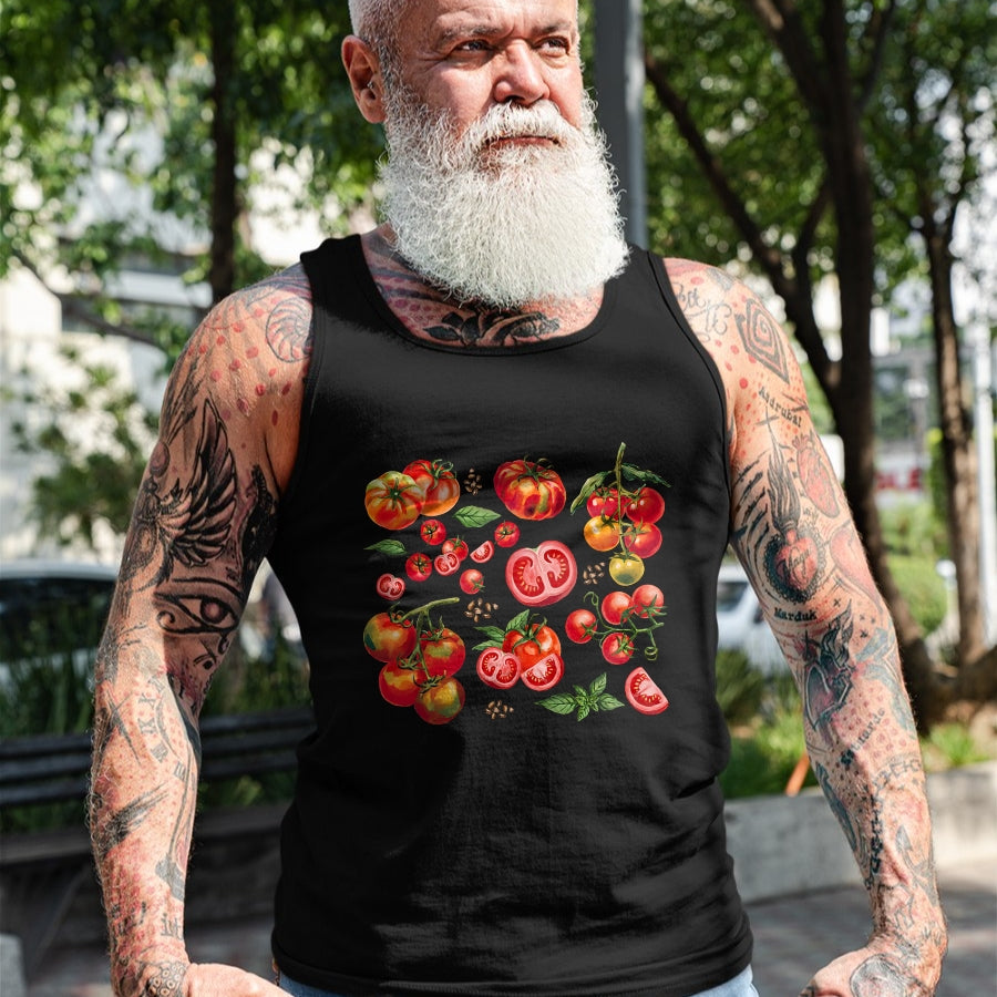 Best Farmer Life Shirt, Funny Farmer UnisexT-Shirt/Hoodie/Sweatshirt HLT00 - Tomato Season Vegetable Gardener Tomatoes Watercolor Summer T-Shirt