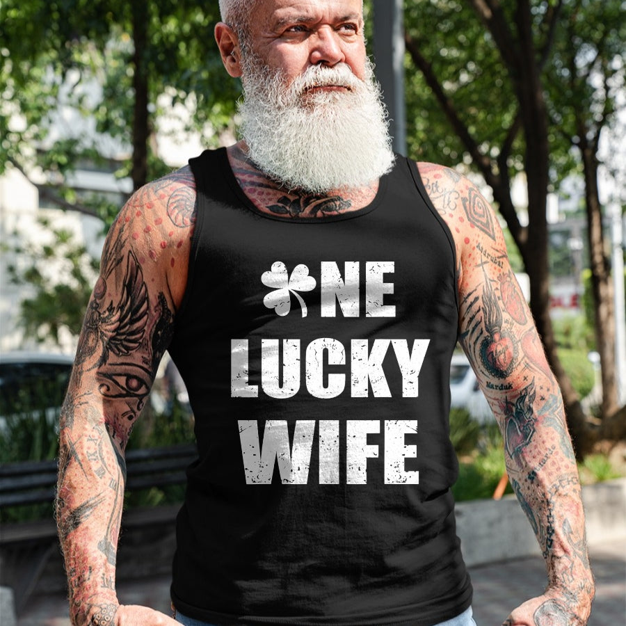 Best Wife Shirt, Wife and Husband Unisex T-Shirt/Hoodie/Sweatshirt HLT00 - Gift for wife T shirt, lucky wife   One Lucky Wife Funny St Patricks Day Shamrock Aunt Gift T-Shirt (1)