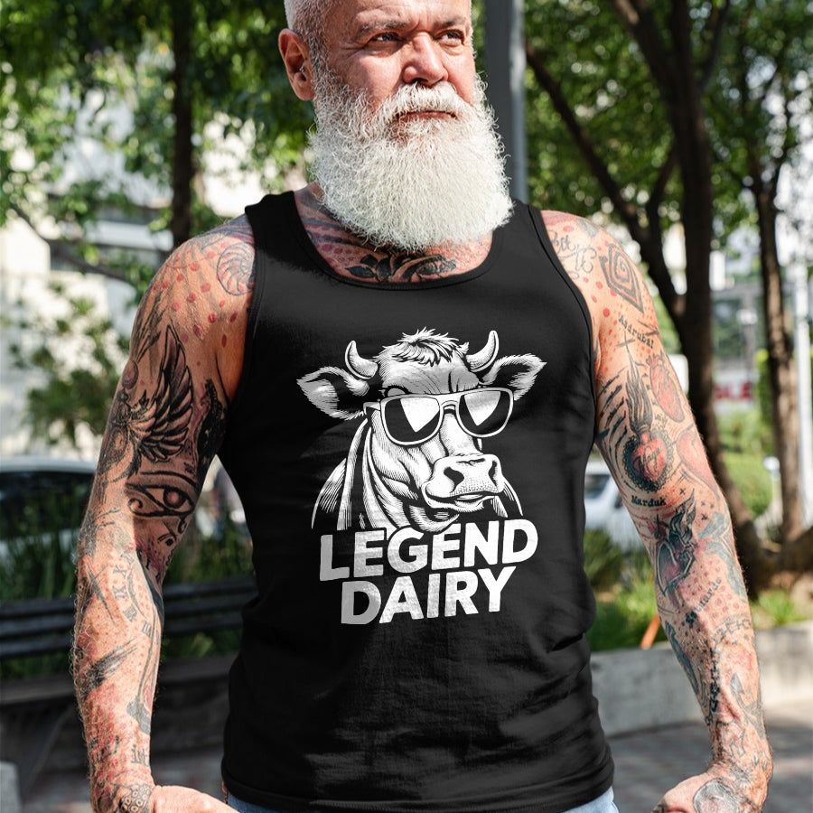 Best Farmer Life Shirt, Funny Farmer UnisexT-Shirt/Hoodie/Sweatshirt HLT00 - Legend Dairy Funny Farm Animal Cow Sunglass Farmer Farming T-Shirt
