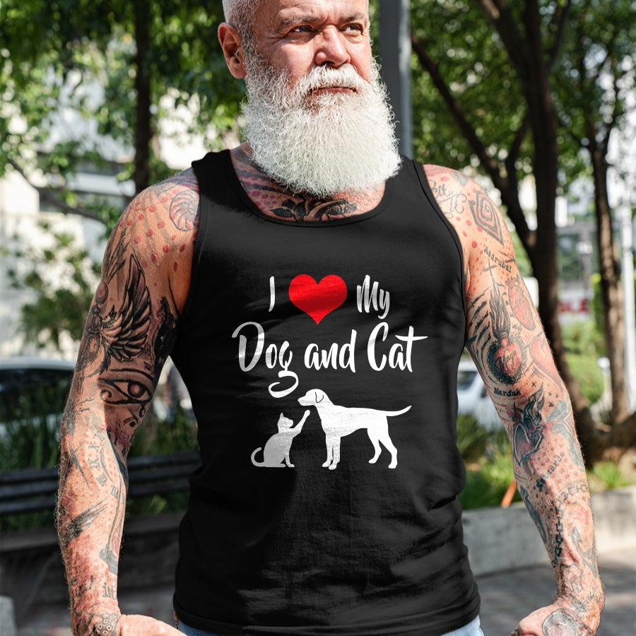 Cat Love Shirt, Funny Cat Lover Gift UnisexT-Shirt/Hoodie/Sweatshirt HLT00 - I Love My Dog And Cat T-Shirt (1)