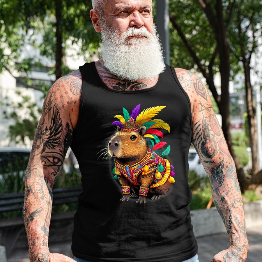 Cute Capybara Shirt, Funny Capybara Unisex T-Shirt/Hoodie/Sweatshirt HLT00 - Funny Capybara Carnival Dress Brazil Heritage Latina T-Shirt