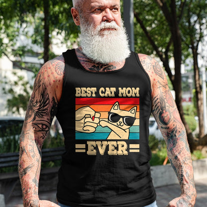 Cat Love Shirt, Funny Cat Lover Gift UnisexT-Shirt/Hoodie/Sweatshirt HLT00 - Best Cat Mom Ever Funny Vintage Kitten Lover Retro Women T-Shirt