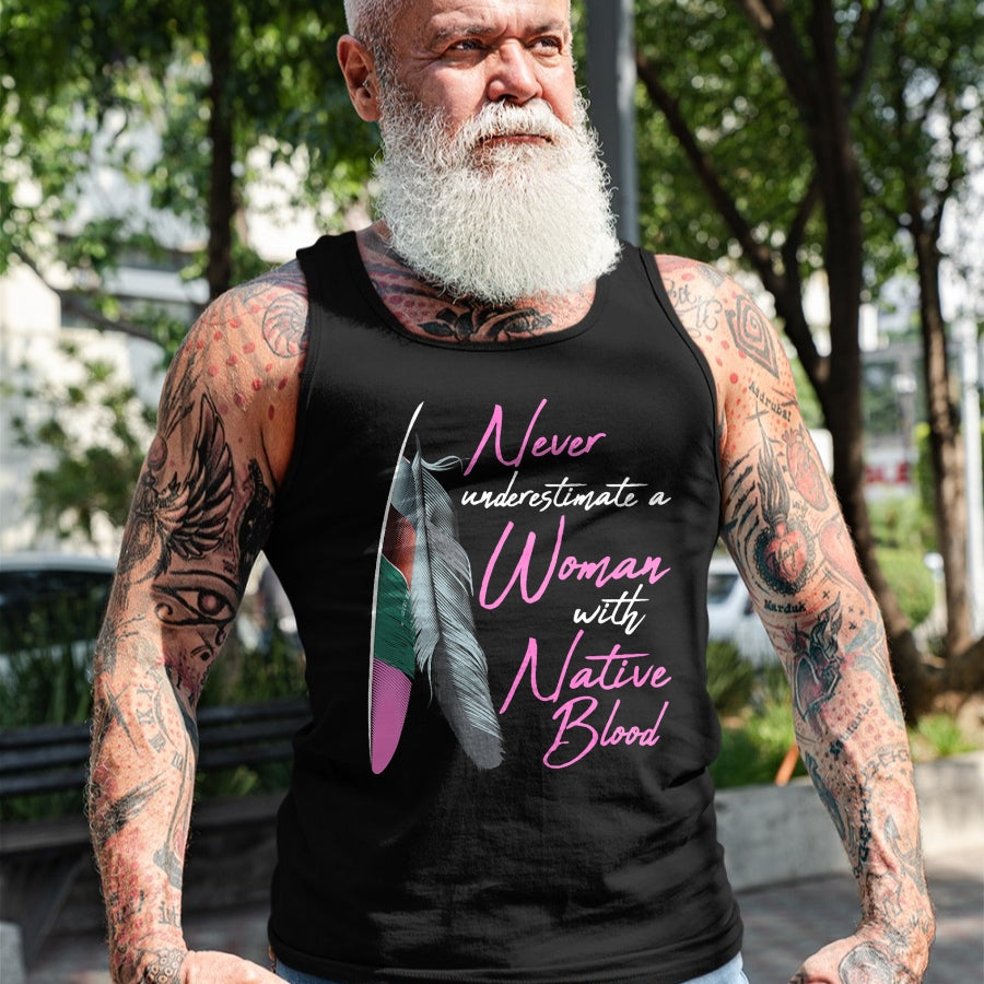 Native American T-Shirts, Vintage Native American Unisex T-Shirt/Hoodie/Sweatshirt HLT00 - Native American Indian A Woman With Native Blood