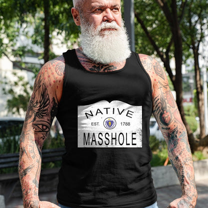 Native American T-Shirts, Vintage Native American Unisex T-Shirt/Hoodie/Sweatshirt HLT00 - Native Masshole Massachusetts MA 1788 Vintage Distressed
