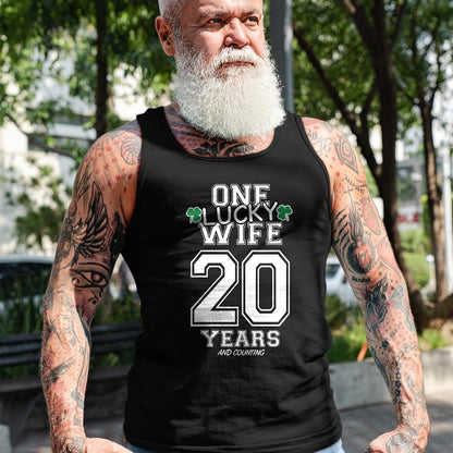 Best Wife Shirt, Wife and Husband Unisex T-Shirt/Hoodie/Sweatshirt HLT00 - Gift for wife T shirt, lucky wife   Womens 20 Years Lucky Wife Funny St Patrick's Day Anniversary He