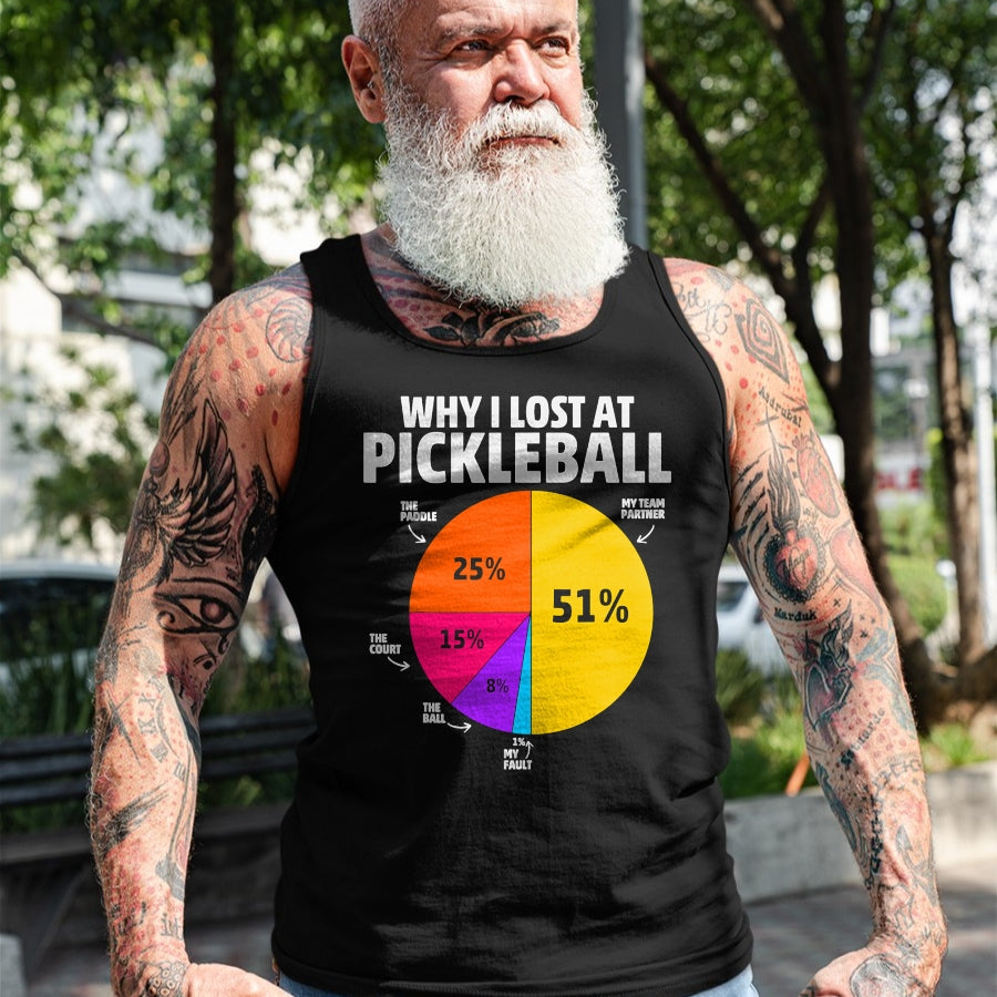 Funny Pickleball Shirt, Pickleball Lover Unisex T-Shirt/Hoodie/Sweatshirt HLT00 - Funny Why I Lose at Pickleball Gifts for Men Women Kids T-Shirt