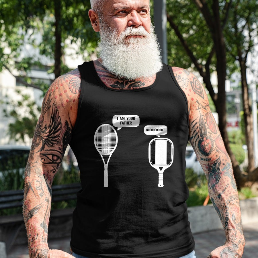 Funny Pickleball Shirt, Pickleball Lover Unisex T-Shirt/Hoodie/Sweatshirt HLT00 - I Am Your Father Funny Pickleball Tennis Racket T-Shirt