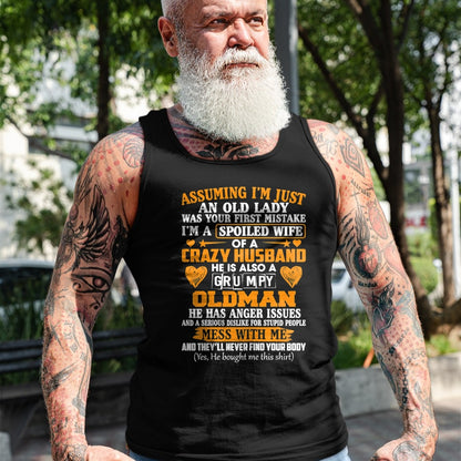 Best Wife Shirt, Wife and Husband Unisex T-Shirt/Hoodie/Sweatshirt HLT00 - Gift for wife T shirt, spoiled wife   Womens I'm A Spoiled Wife Of A Crazy Husband Funny Sarcasm Wif