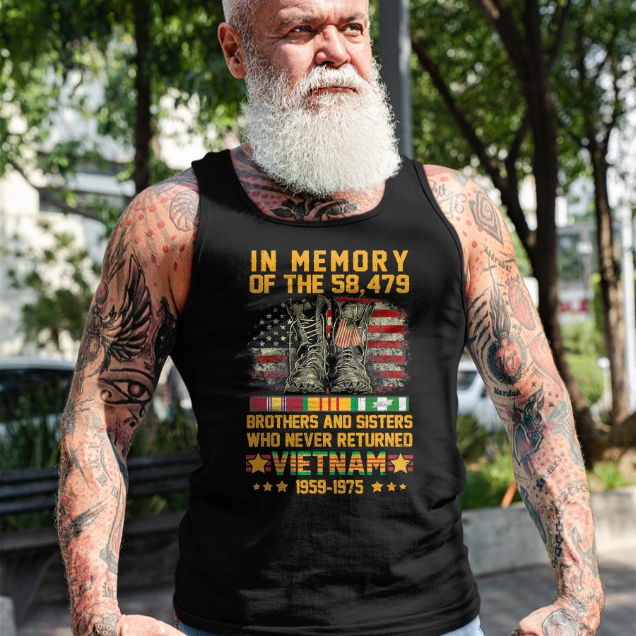 Proud Veteran Shirt, Funny Veteran UnisexT-Shirt/Hoodie/Sweatshirt HLT00 - in Memory of The 58479 Brothers and Sisters Vietnam Veteran T-Shirt