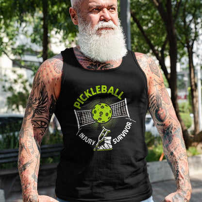 Funny Pickleball Shirt, Pickleball Lover Unisex T-Shirt/Hoodie/Sweatshirt HLT00 - Pickleball Injury Survivor Funny Pickle Sports Player for Seniors T-Shirt