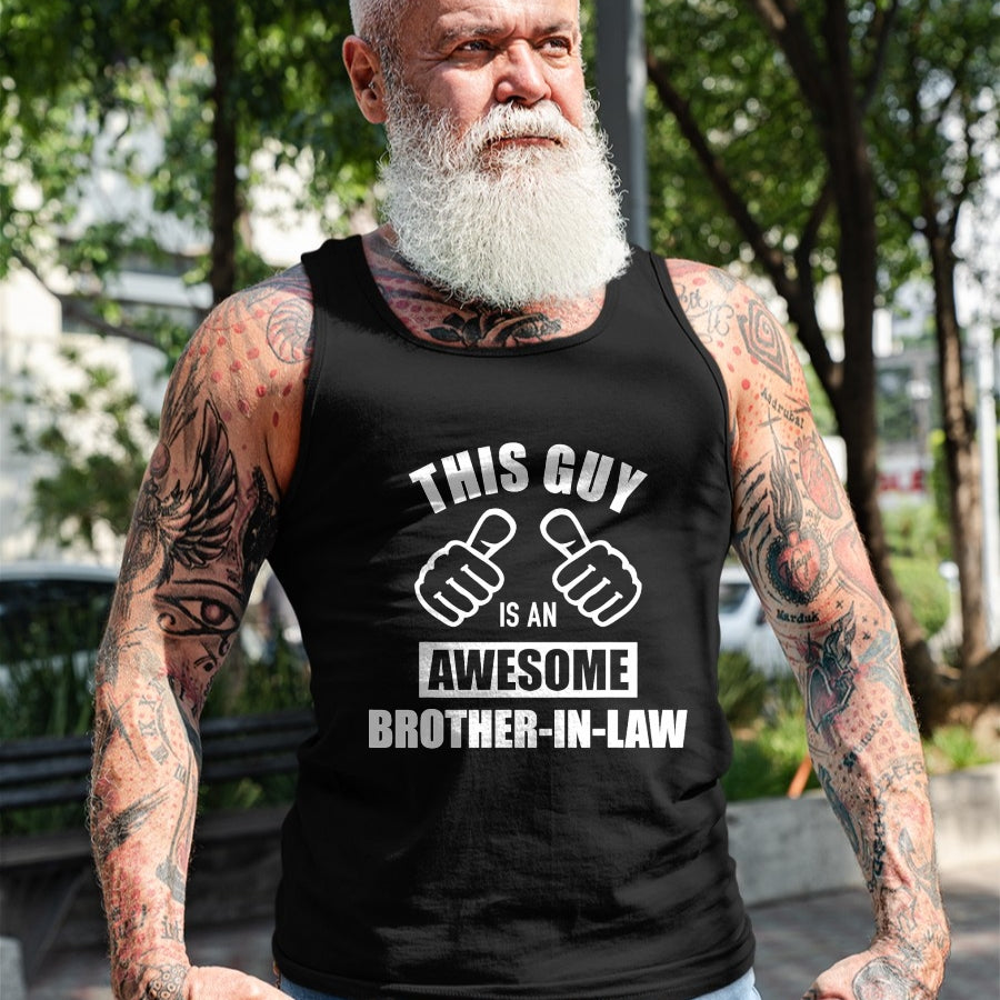 Best Wife Shirt, Wife and Husband Unisex T-Shirt/Hoodie/Sweatshirt HLT00 - This guy awesome brother-in-law from sister-in-law T-Shirt (1)