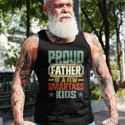 Gift for Dad Shirt, Funny Dad Unisex T-Shirt/Hoodie/Sweatshirt HLT00 – Proud Father Of A Few Smartass Kids Father_s Day Camping T-Shirt